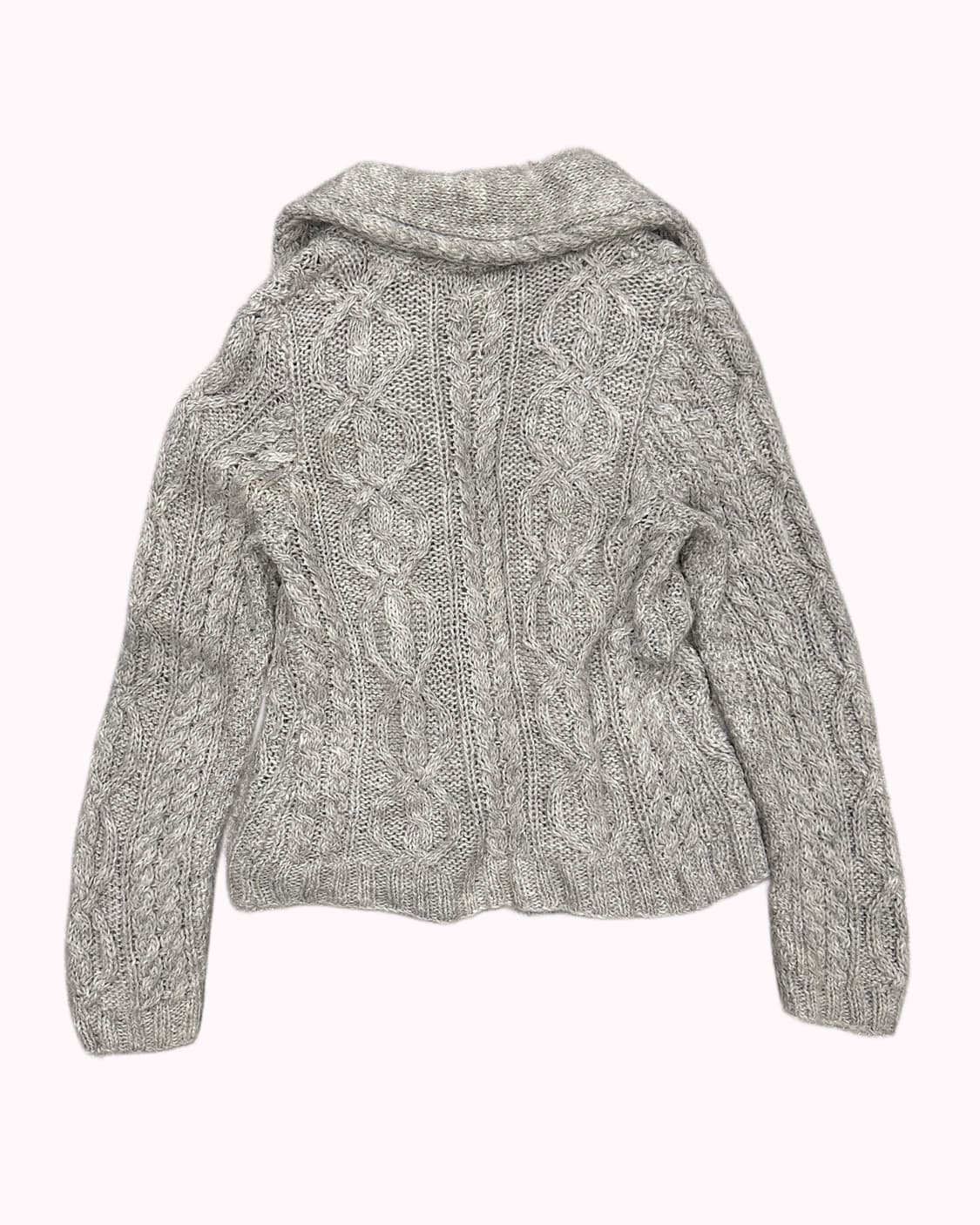 grey alpaca hairy knit cardigan 상품이미지4