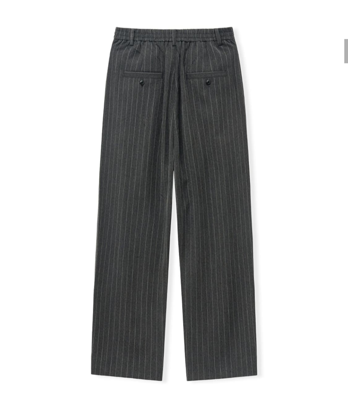 노운 wide tapered pants (stripe charcoal) 상품이미지3