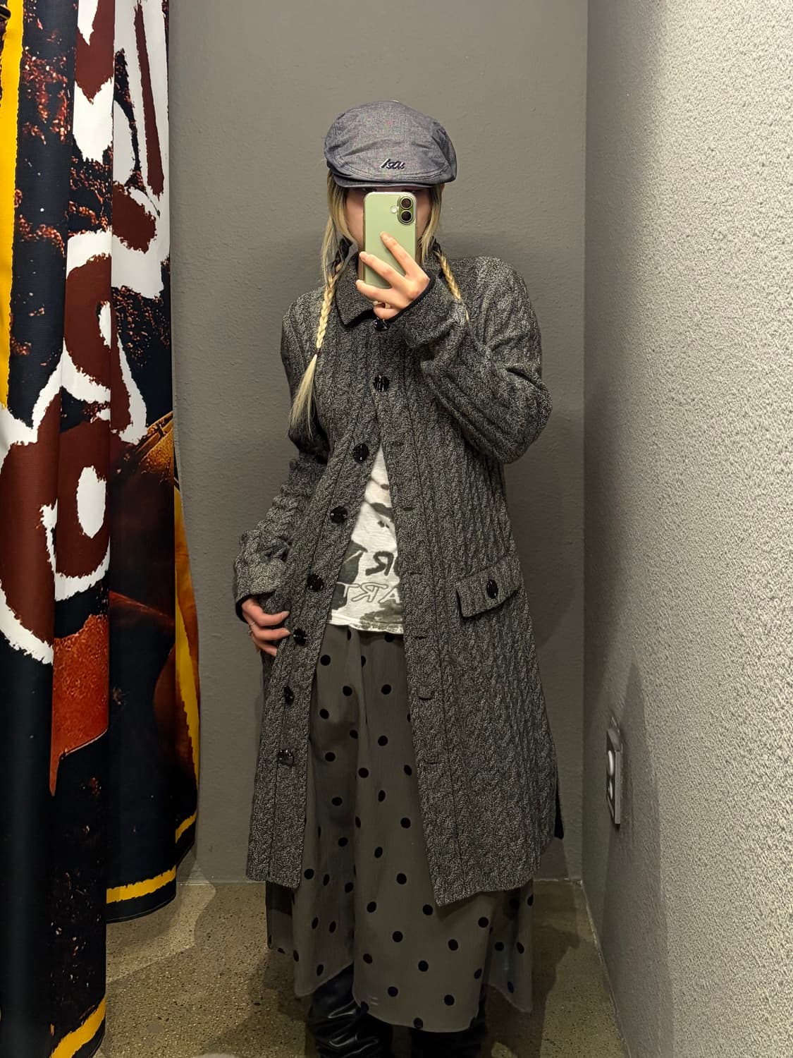 빈티지 케이블 롱 가디건 상품이미지1