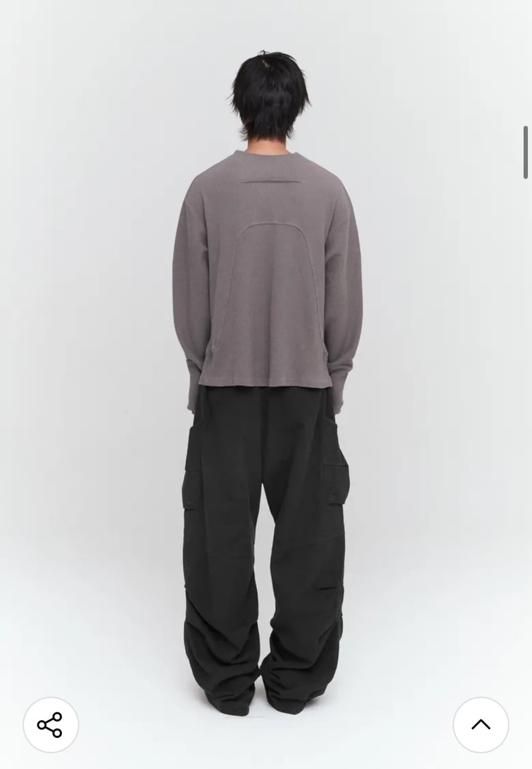 Nupeak- CURVED RIBBED LONG SLEEVE BEIGE 상품이미지5