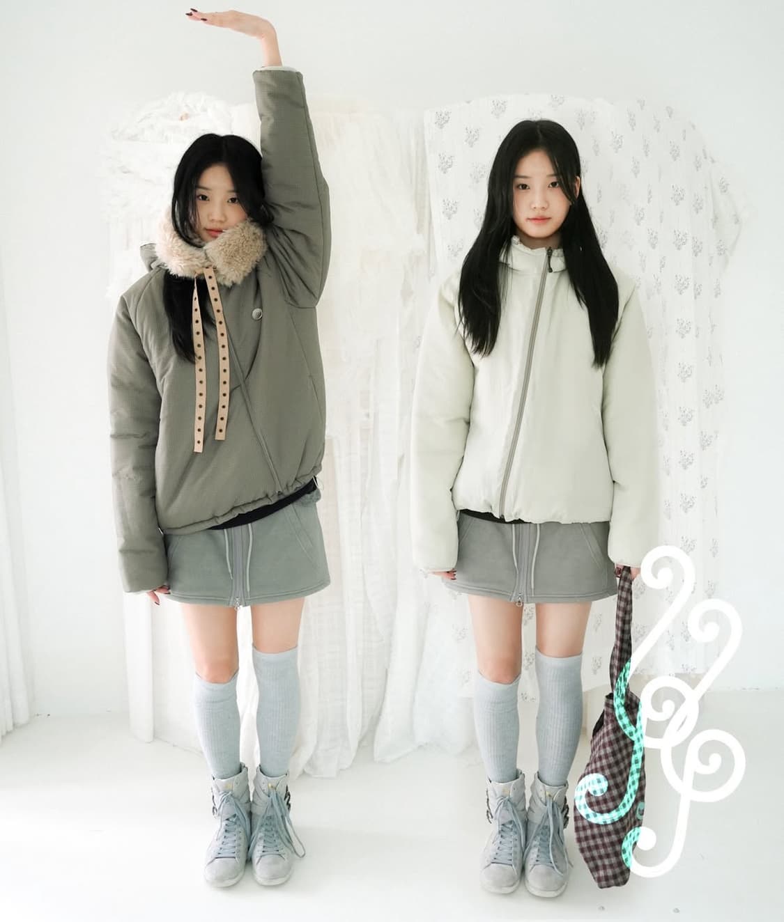 인앤양인하모니 리버시블 패딩 피스타치오&모카 상품이미지1