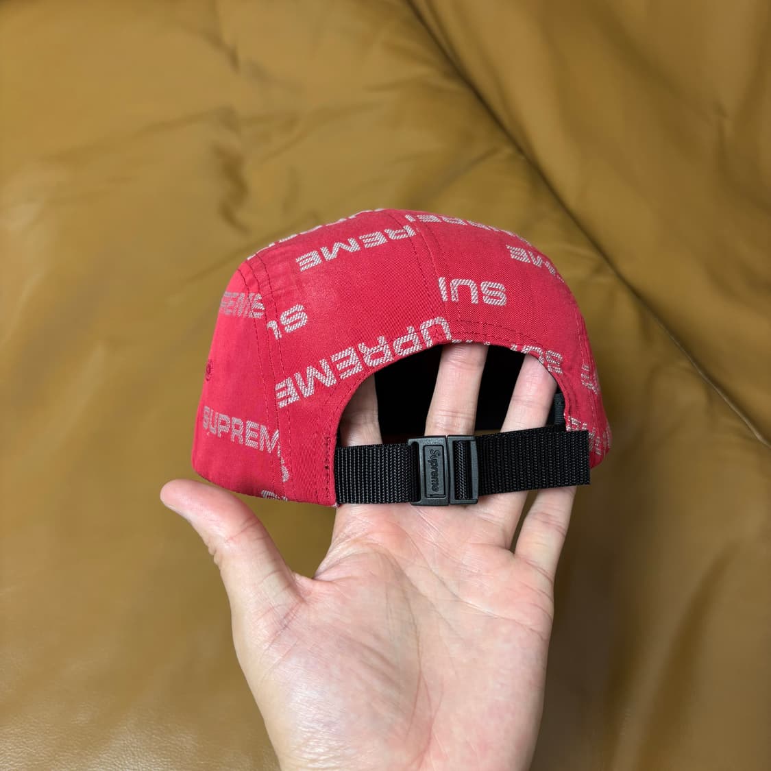 Supreme 슈프림 레드 캠프캡 모자 (Jacquard Red) 상품이미지7