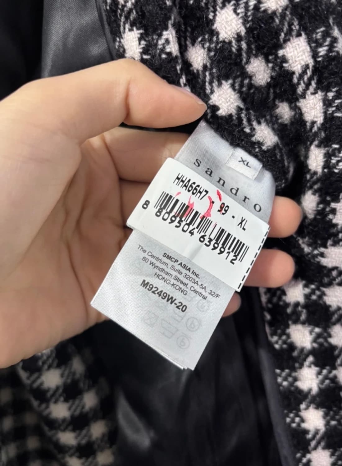 산드로 Sandro 모리세이 체크 코트 105 상품이미지10