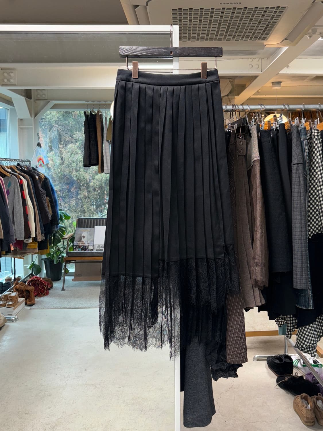 addict noir 플리츠 레이스 스커트 상품이미지1