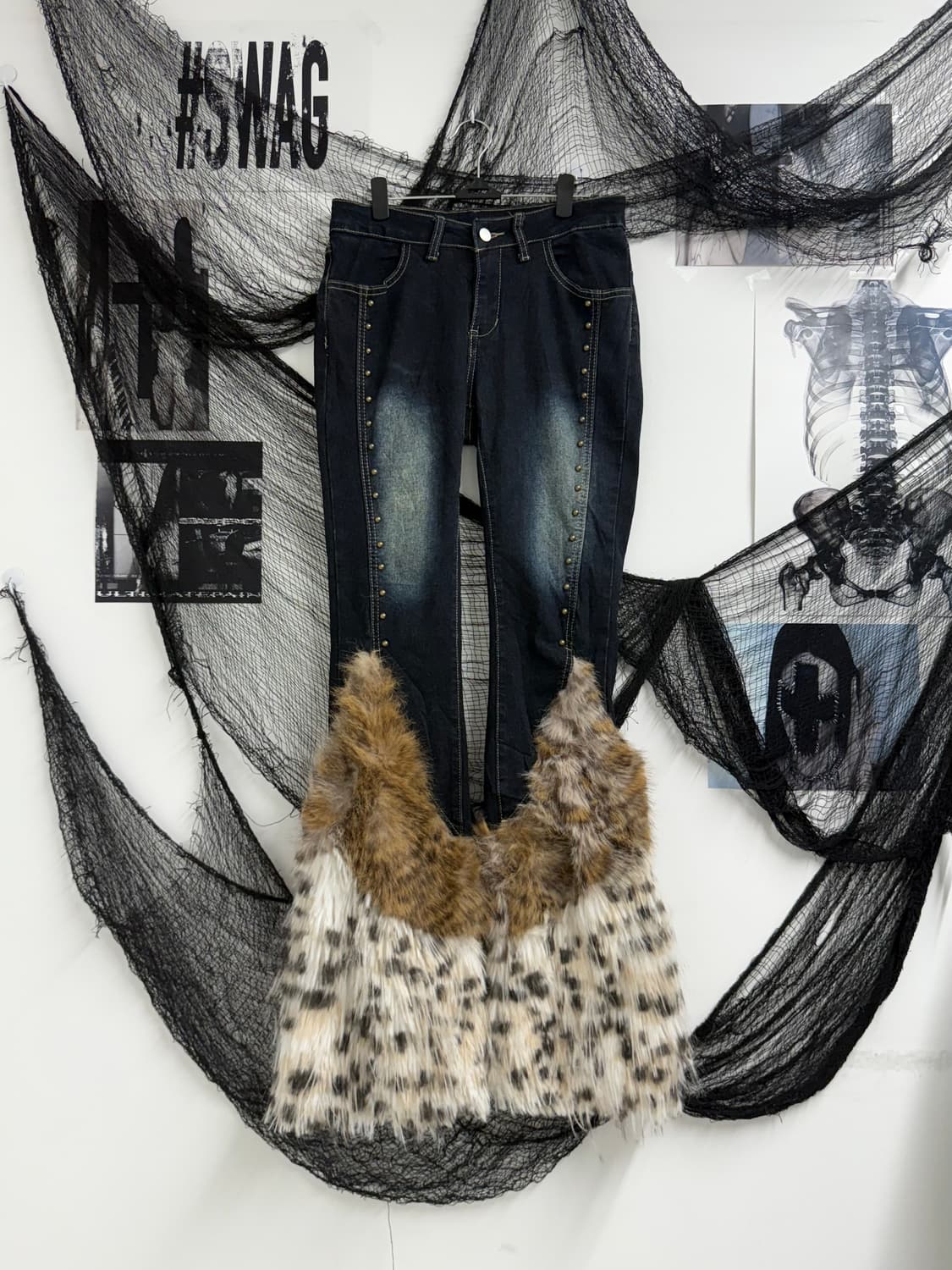 00s gal fur detailed bootscut jeans 상품이미지1