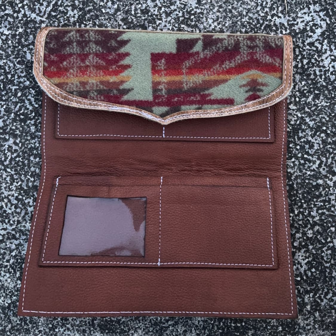 웨스턴 헤어카우 & 네이티브 울 패턴 지갑 상품이미지4