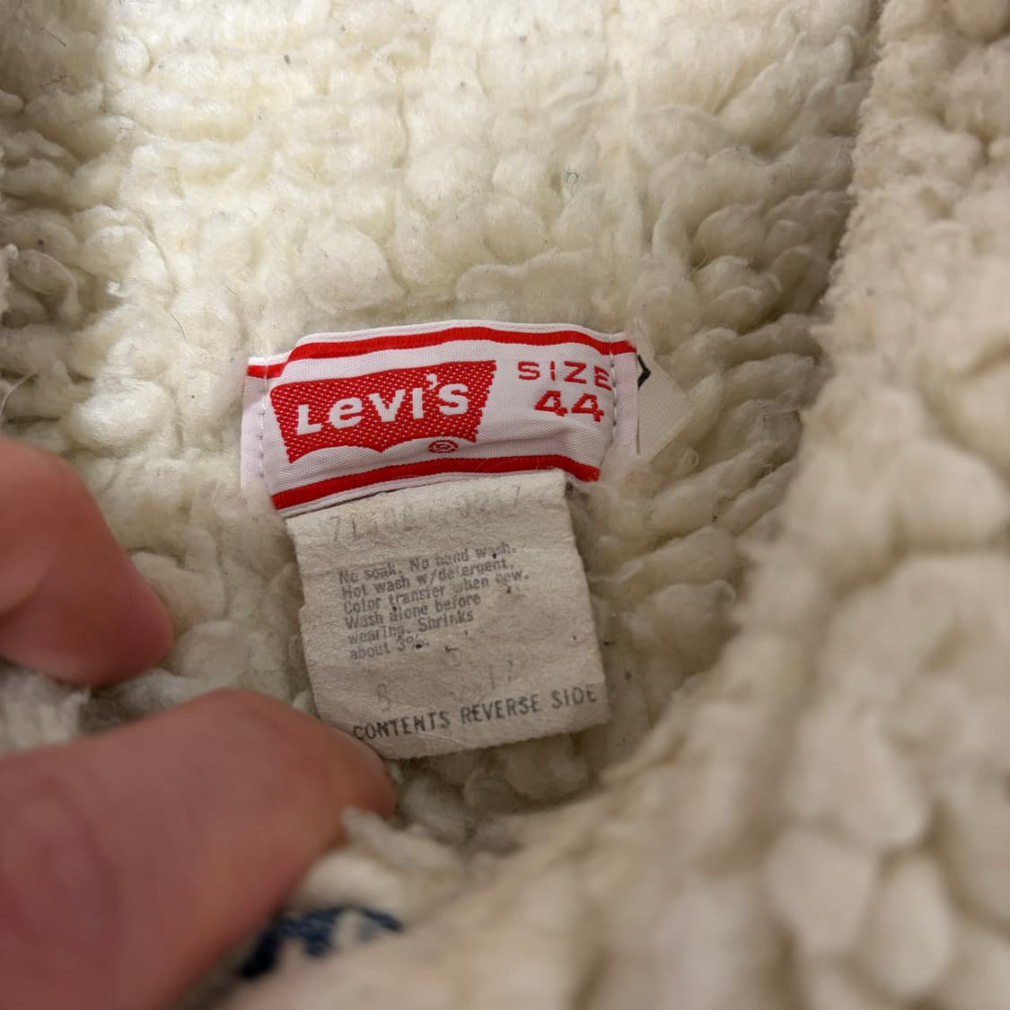 리바이스 70s 오렌지택 오리지널 양모 쉐르파 데님 자켓 상품이미지5