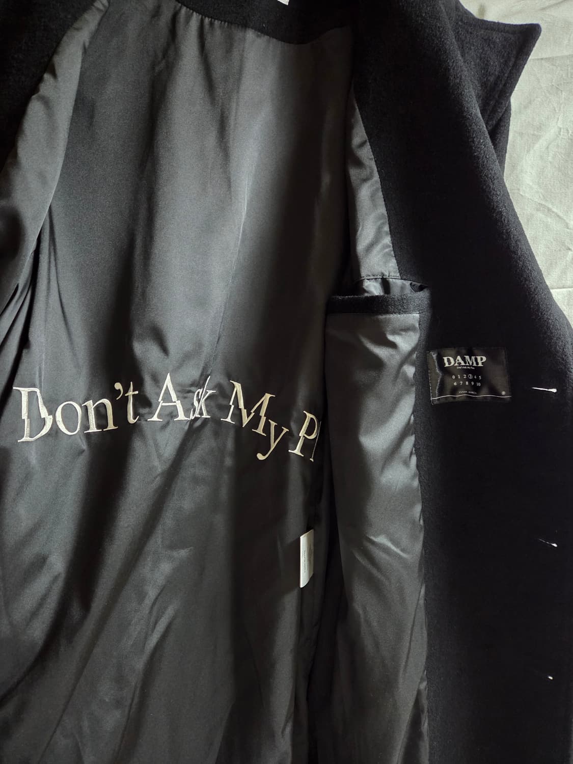 DAMP 캐시미어 50% 코트 블랙 3(105) 상품이미지8