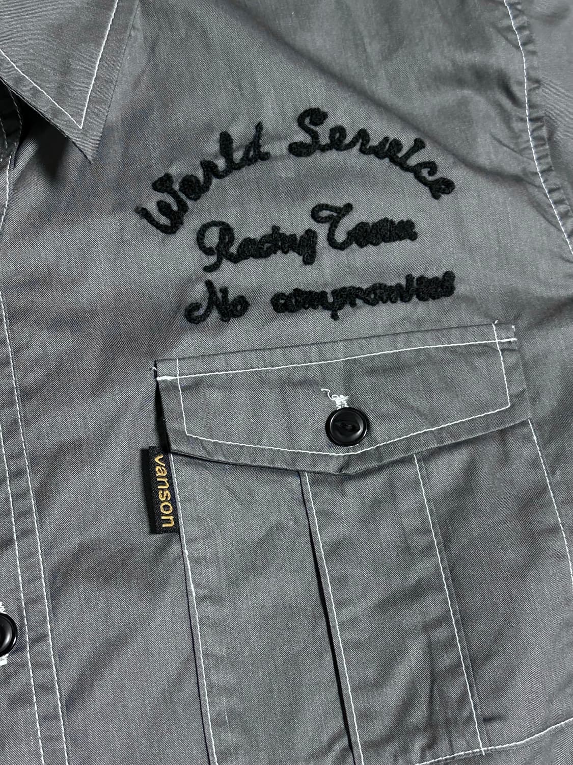 밴슨 레더 라이더 셔츠 그레이 M 상품이미지6