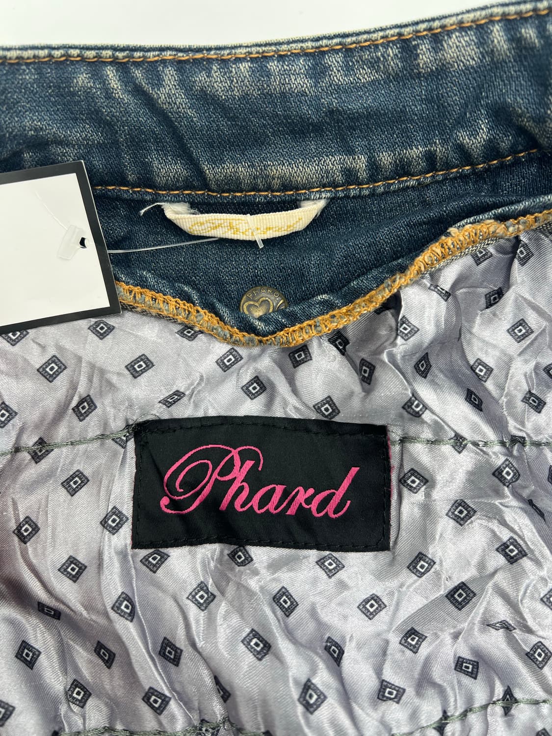 빈티지 버튼 커브드 디테일 데님 자켓 상품이미지4