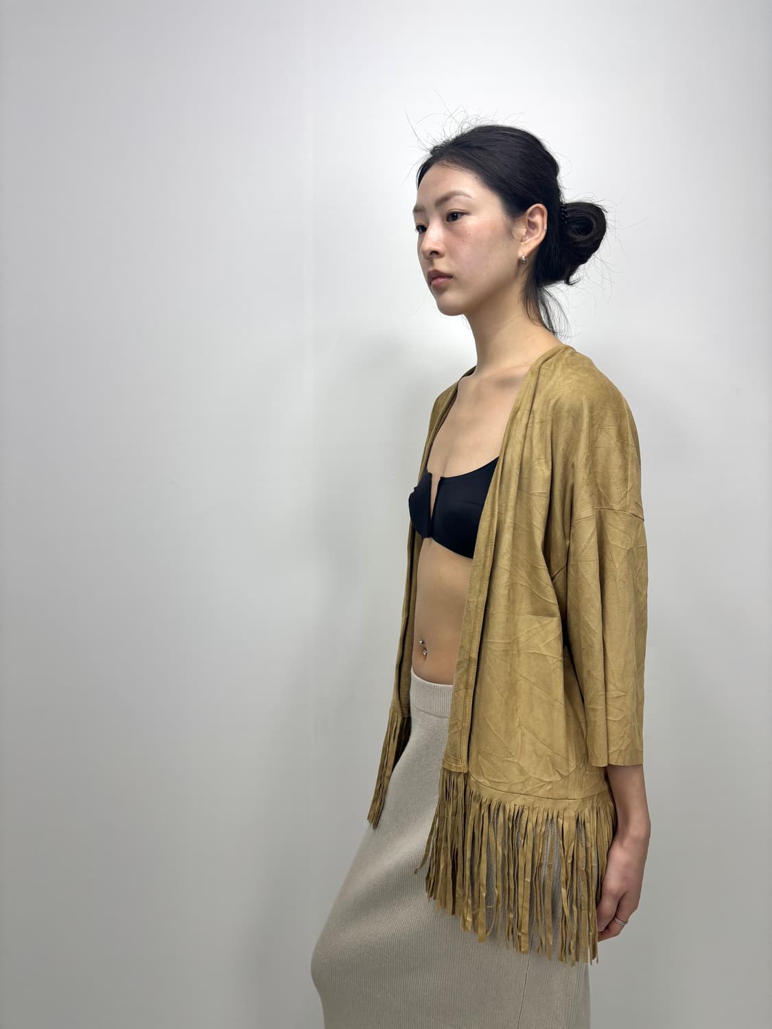 TASSEL SUEDE OPEN SHIRT CARDIGAN 상품이미지6
