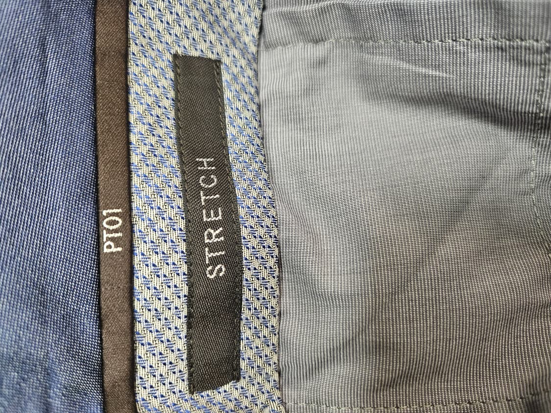 PT01 남성 슬림핏 스트레치 울 팬츠 블랙 54 상품이미지5