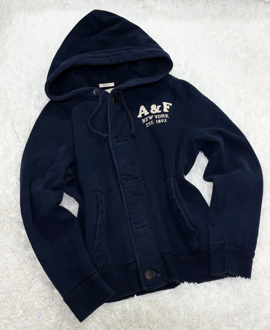 🐰아베크롬비 희귀 매물 단추 코튼 면 후드집업 🤍 상품이미지1