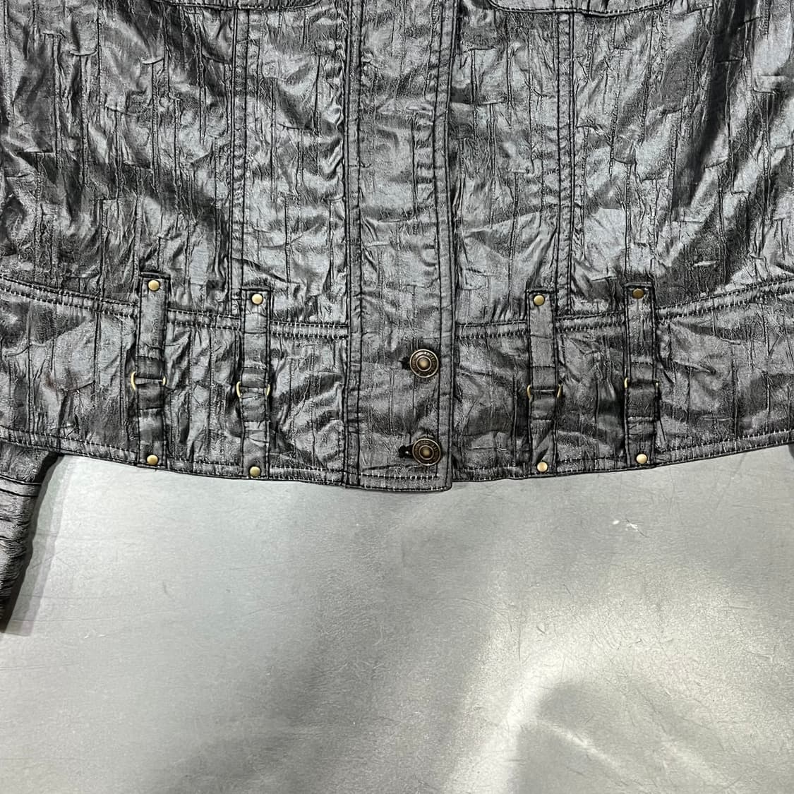  빈티지 링클 하이넥 자켓 y16093 상품이미지4