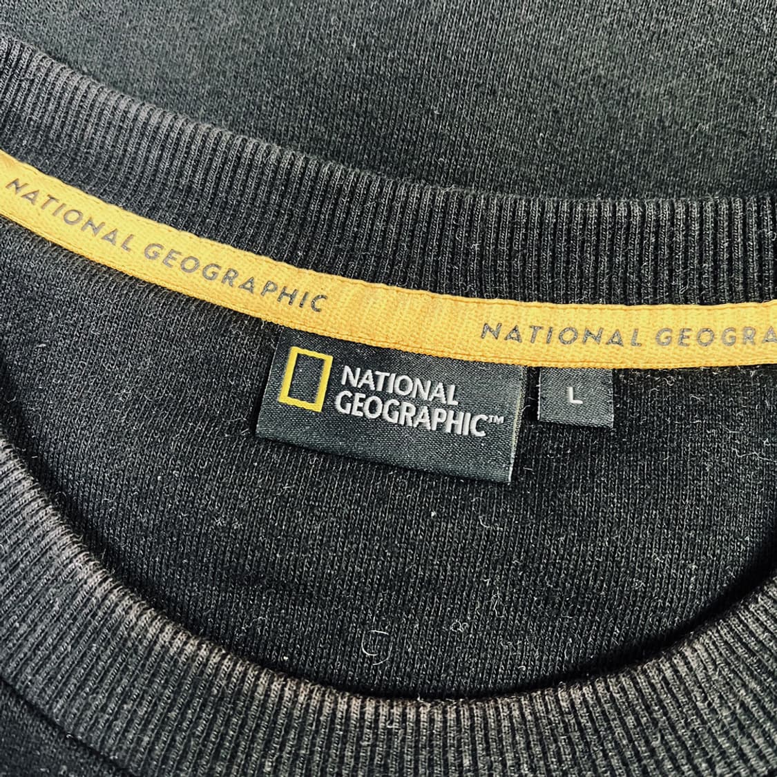 내셔널지오그래픽 와펜 블랙 맨투맨 L 상품이미지4