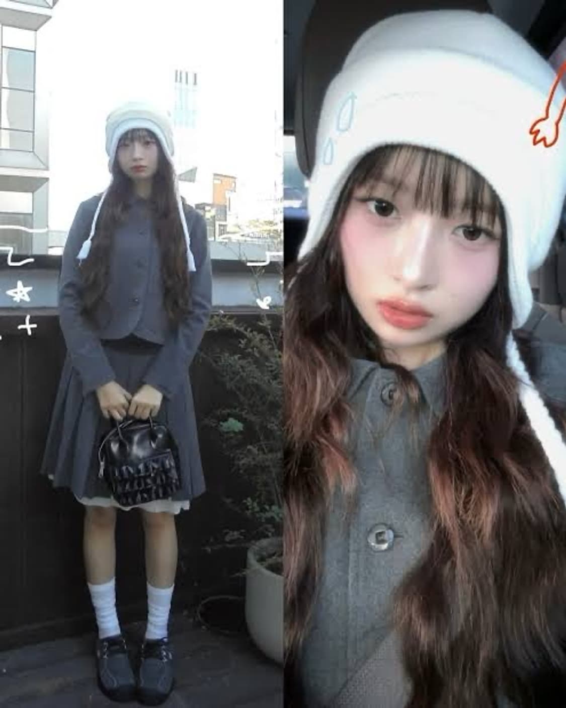 코이세이오 더블 트루퍼 비니 아이보리 (아이브 레이 착용) 상품이미지2