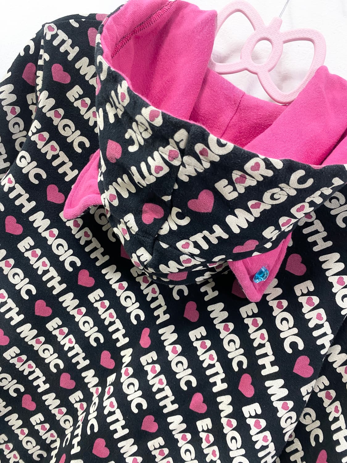 [EARTH MAGIC] 네코미미 팝갸루 레터링 후드집업 상품이미지8