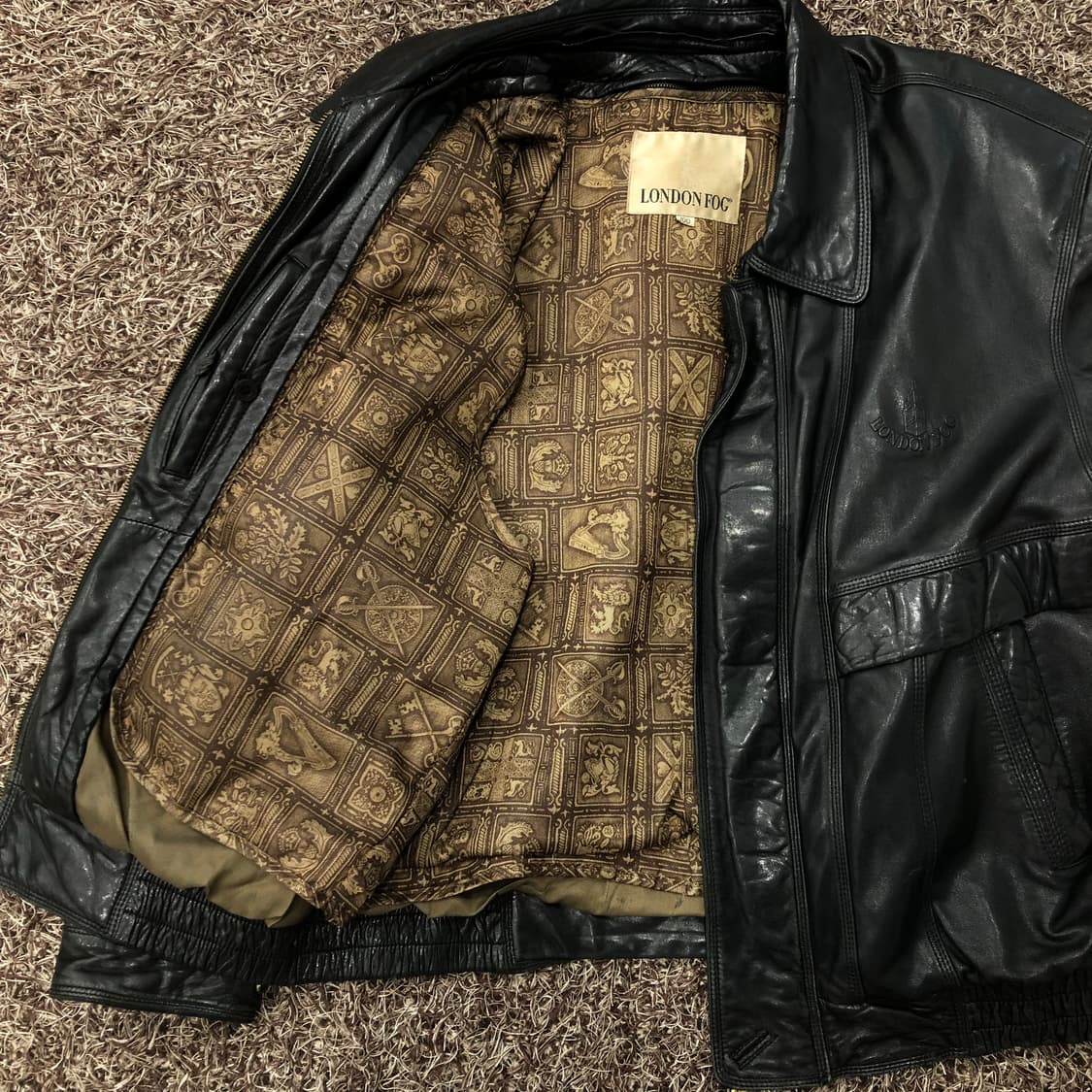 런던포그 양가죽 봄버 레더 가죽 자켓 상품이미지4