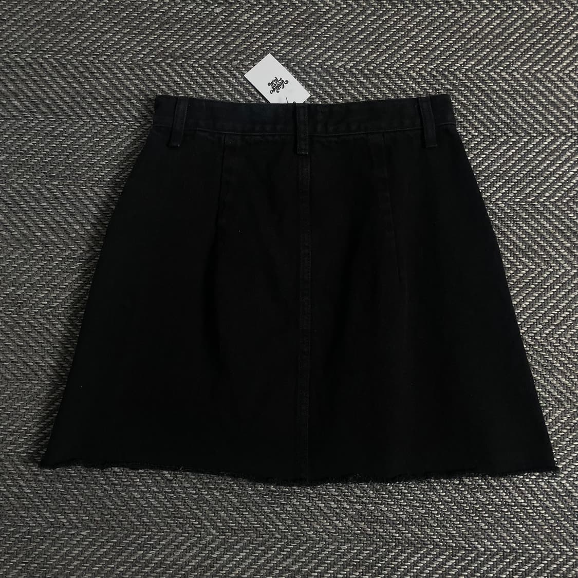 빈티지 커팅 데님 스커트 블랙o 3576 상품이미지4