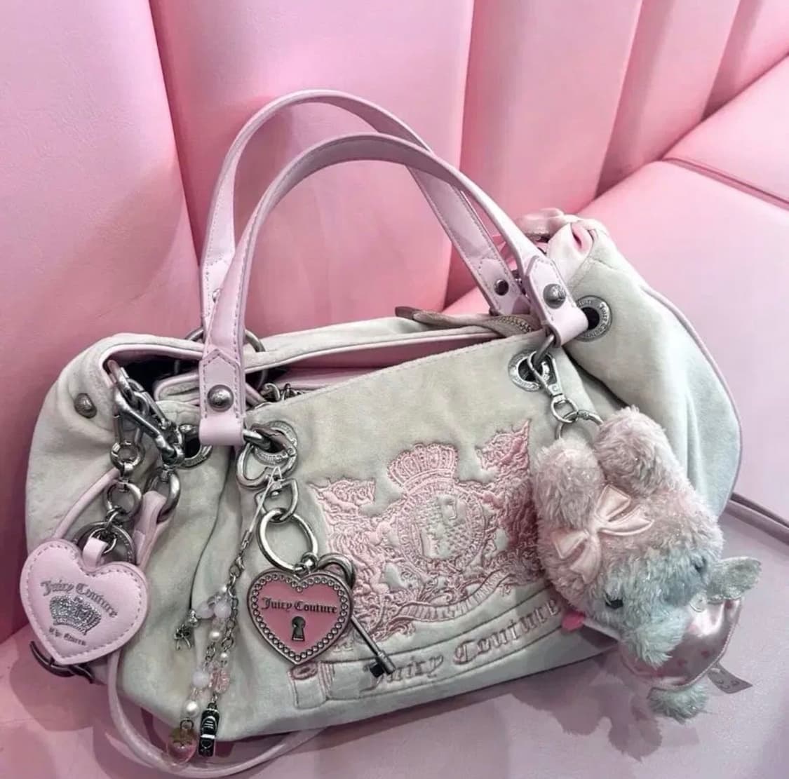 쥬시꾸뛰르 트윈독 만두백 가방 베메클 베이비베어 갸루 핀터깔 y2k 상품이미지1