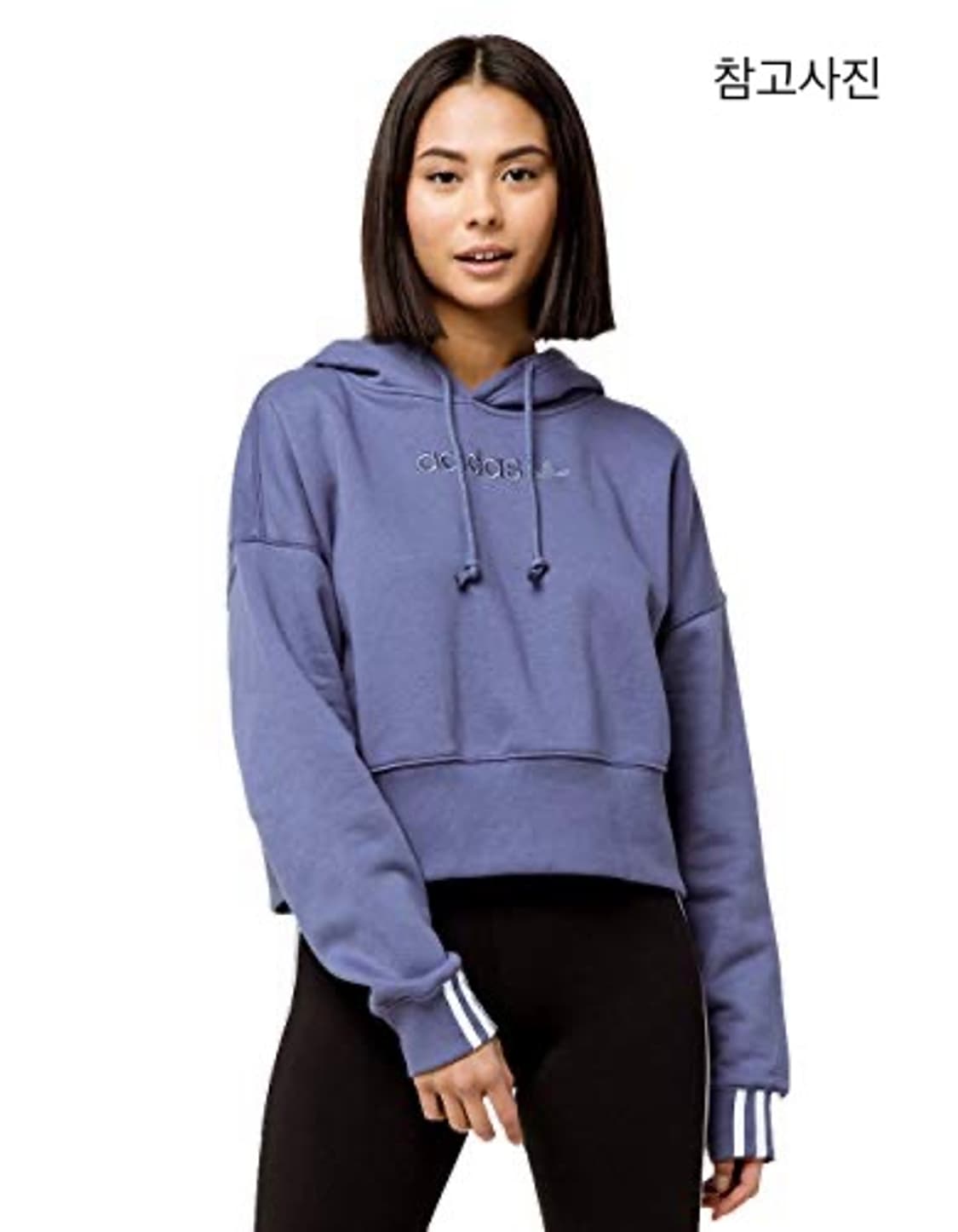 아디다스 크롭 후드티 COEEZE HOODIE 보라 상품이미지1