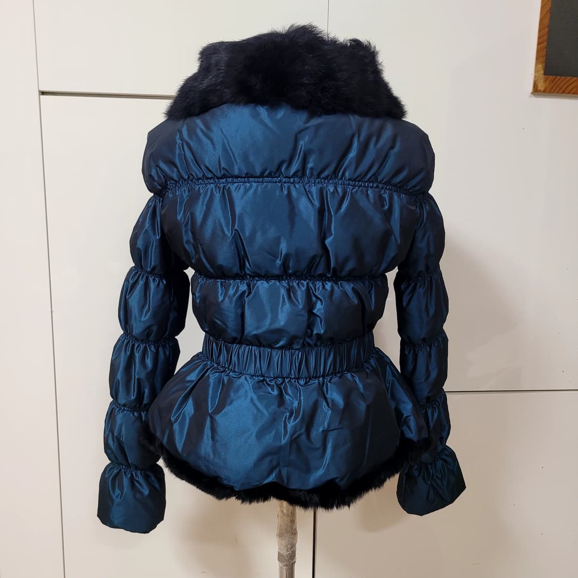 블루마린 블루걸 래빗퍼 패딩 상품이미지3