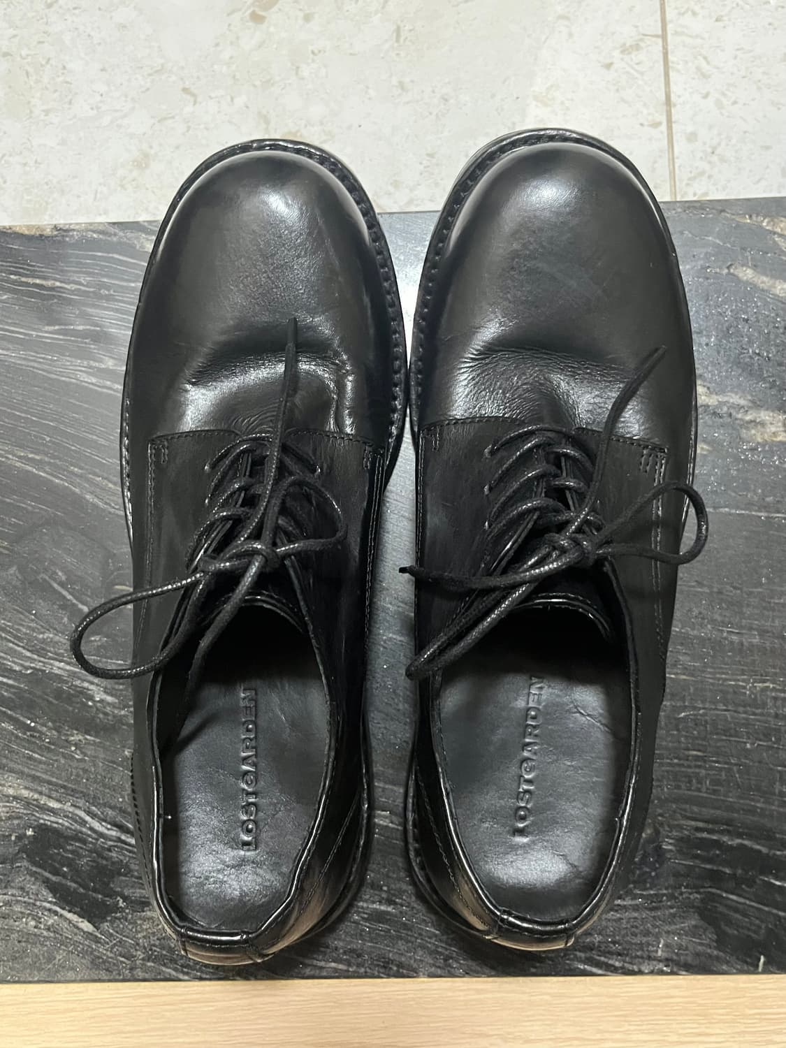 로스트가든 UNIFORM Washed Derby Black 상품이미지2