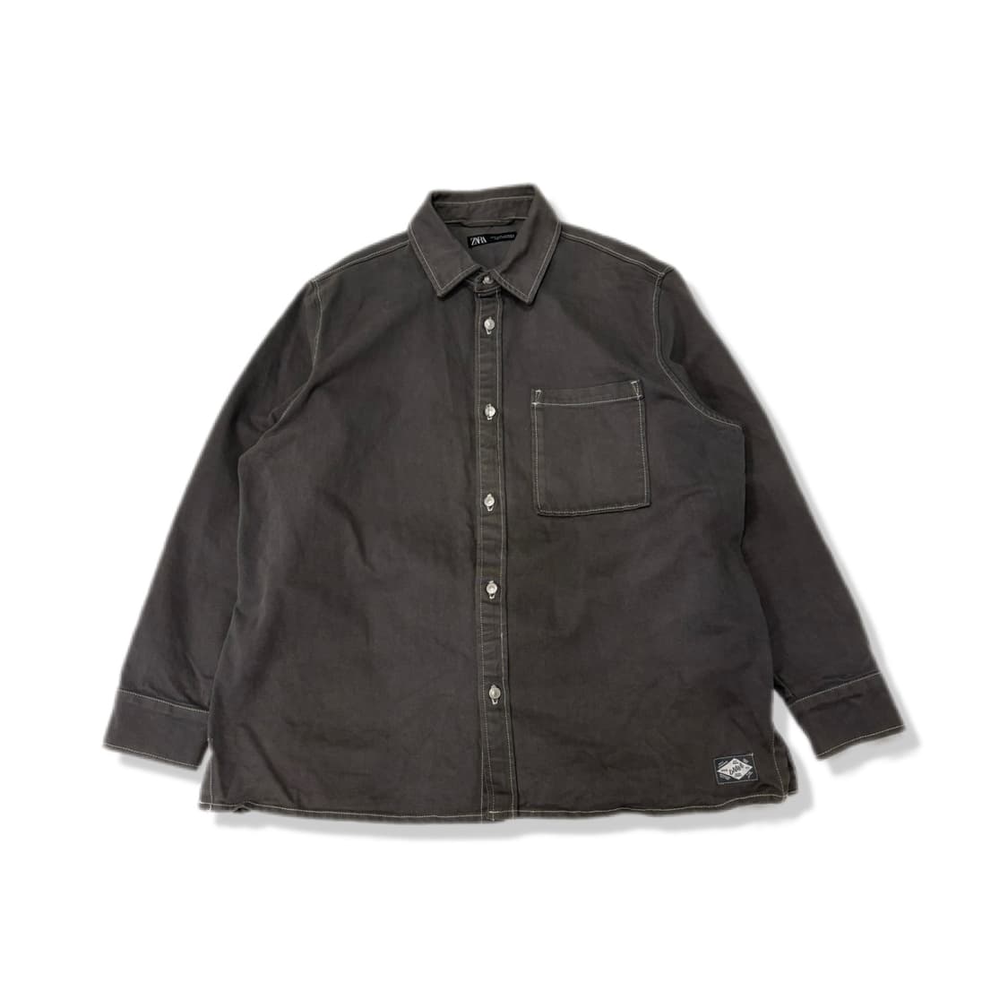 zara stitched denim shirt  상품이미지1