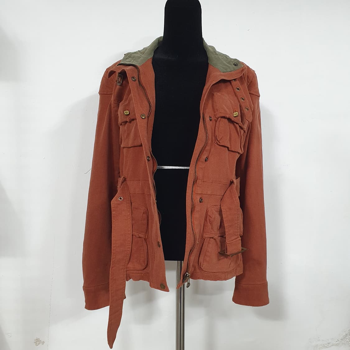 (77) 밀란로랭 브릭오렌지 빈티지 벨티드 야상 자켓 상품이미지2