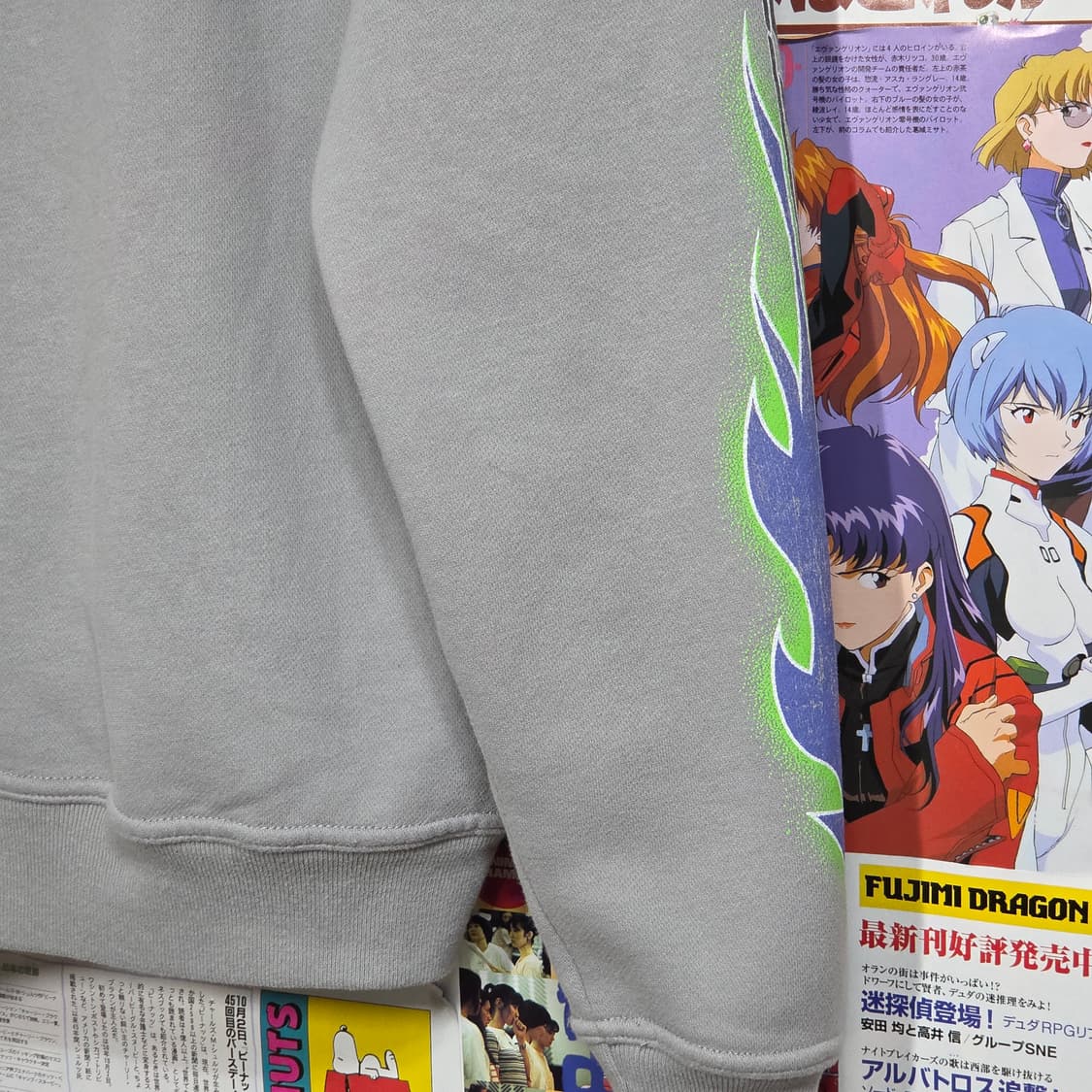 홀리스터X혼다 스트릿 프린팅 그레이 오버핏 후드집업 상품이미지7