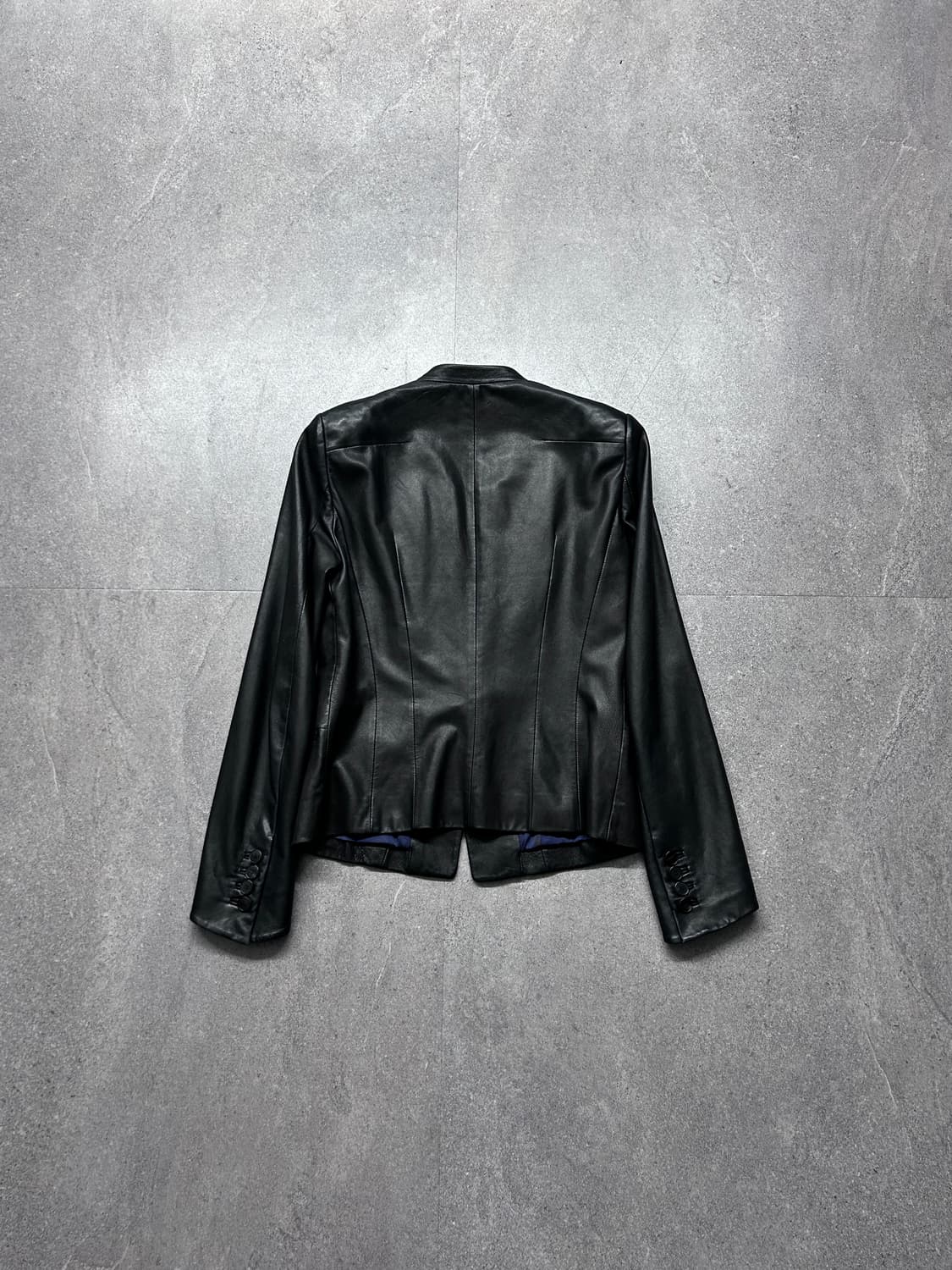 타임 스톤 큐빅 라펠 램스킨 자켓 상품이미지6