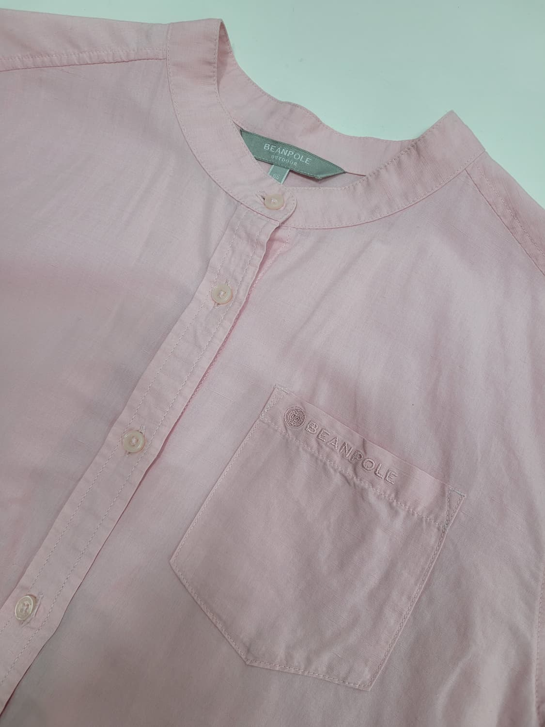 BEANPOLE 빈폴 스탠드 칼라 코튼 린넨 셔츠 / 여 95 인디핑크
 상품이미지3