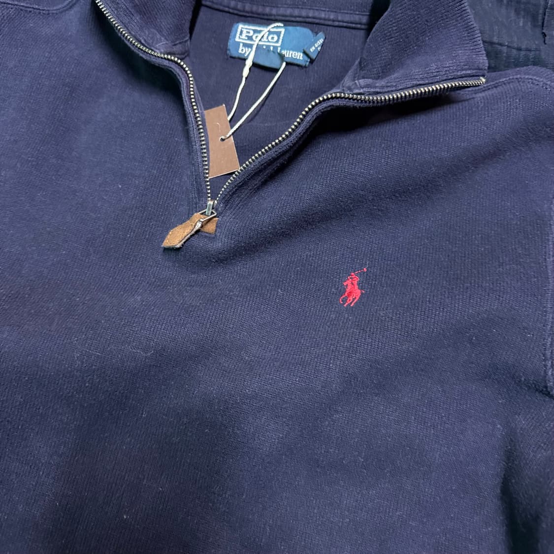 90's 폴로 랄프로렌 쿼터집업 풀오버 M 상품이미지4