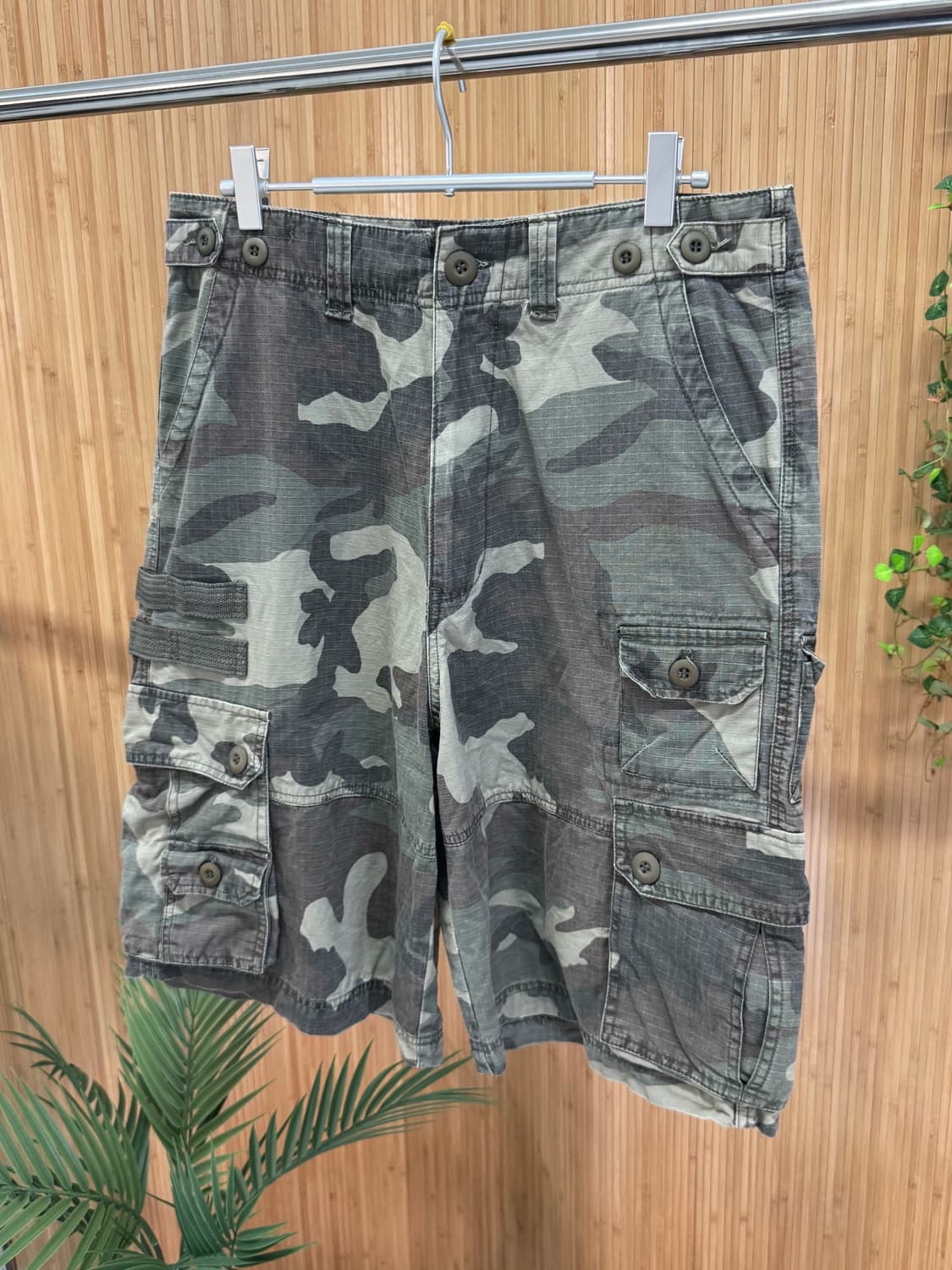빈티지 카모 카고 반바지 상품이미지3