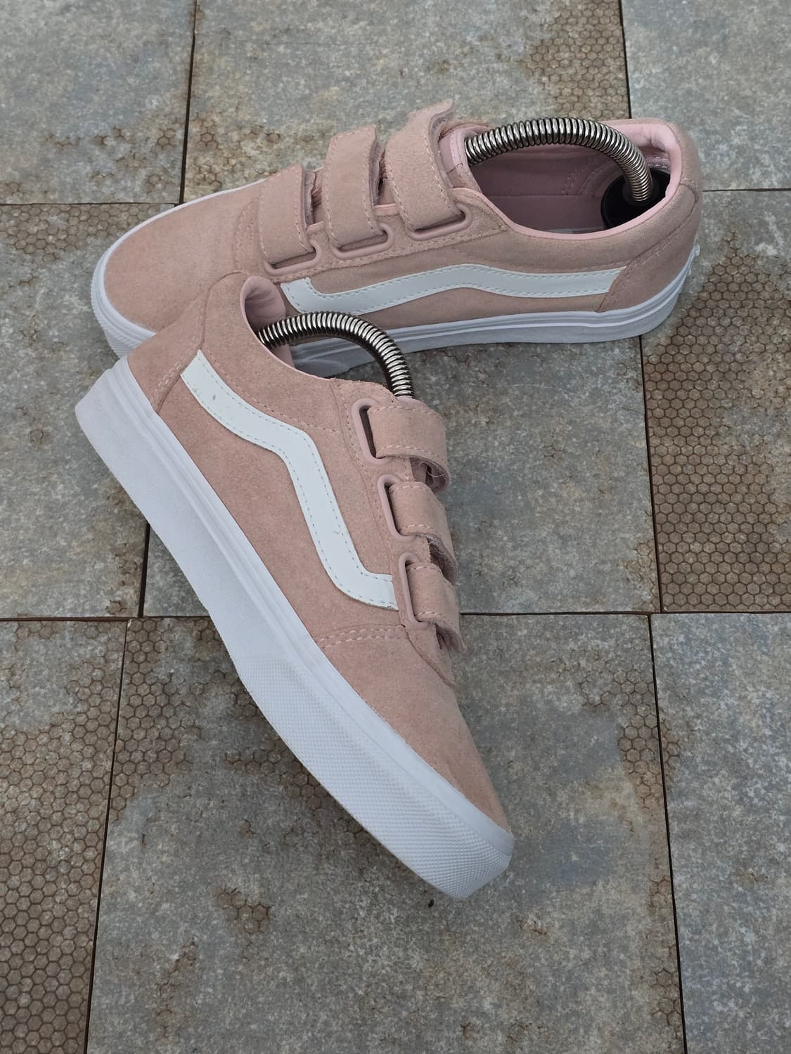 (225)반스 올드스쿨 벨크로 핑크  상품이미지4