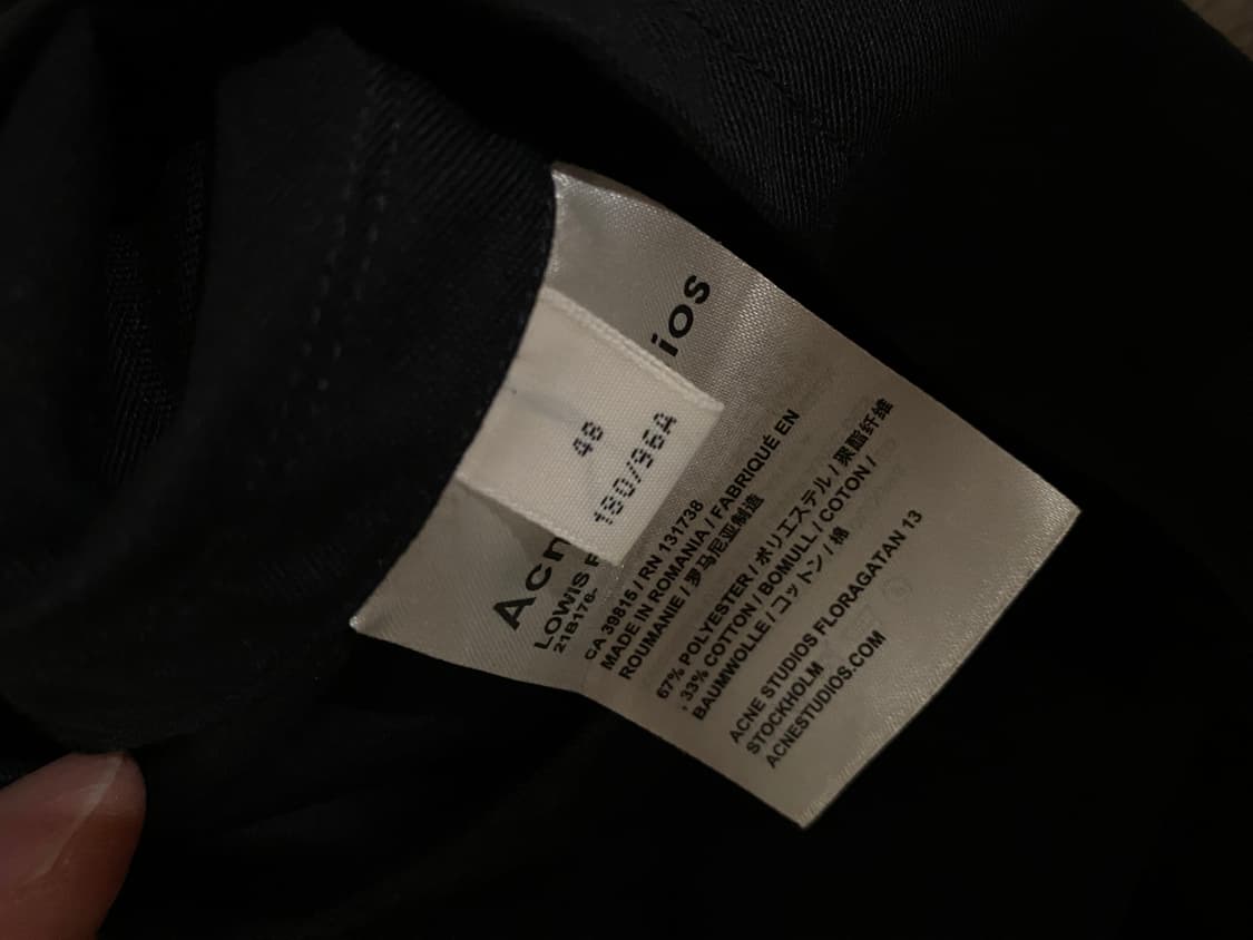 Acne studio 박스핏 자켓형 셔츠 블랙 48 상품이미지3