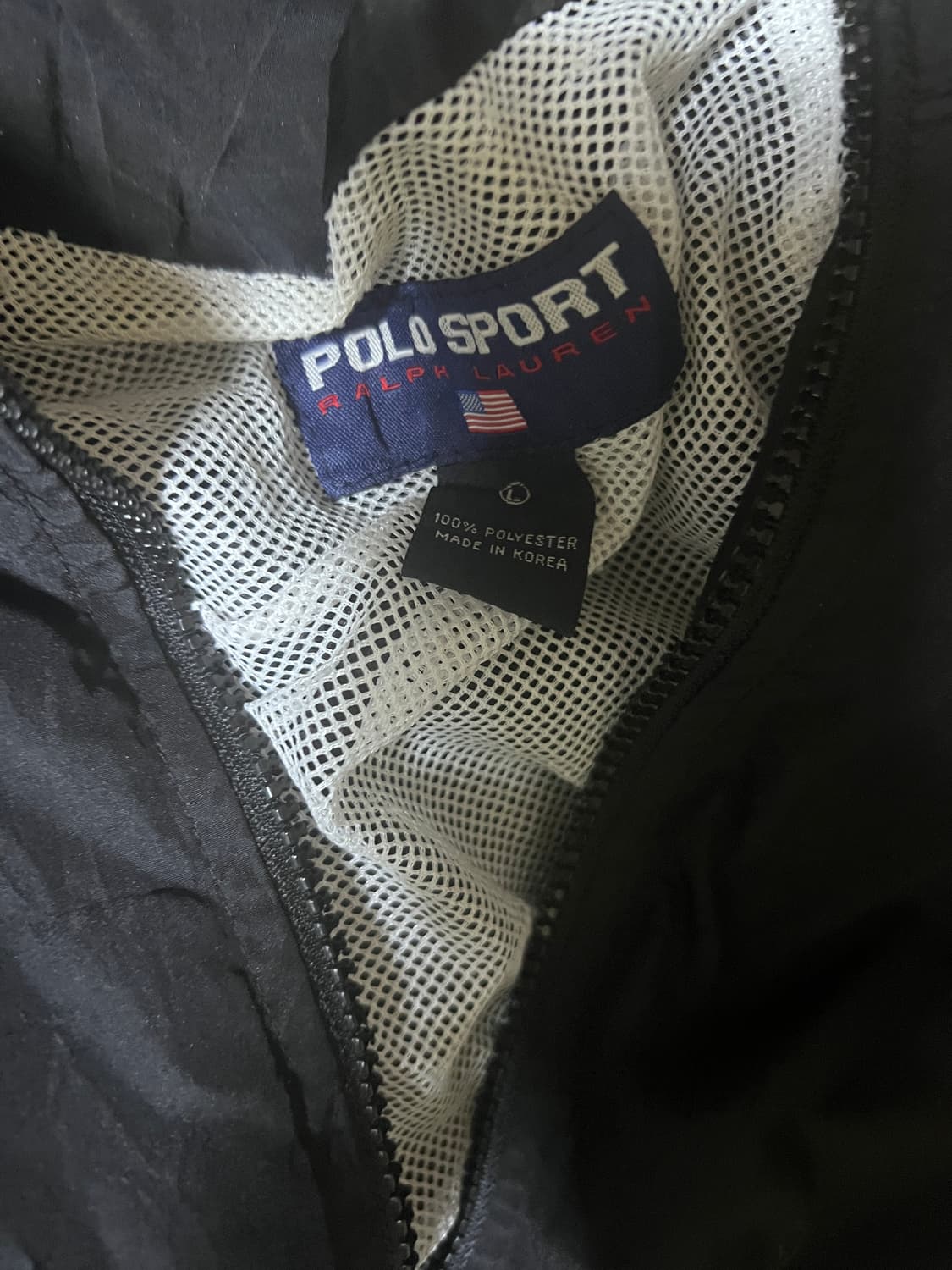 폴로스포츠 블랙 바람막이 자켓 L 상품이미지2