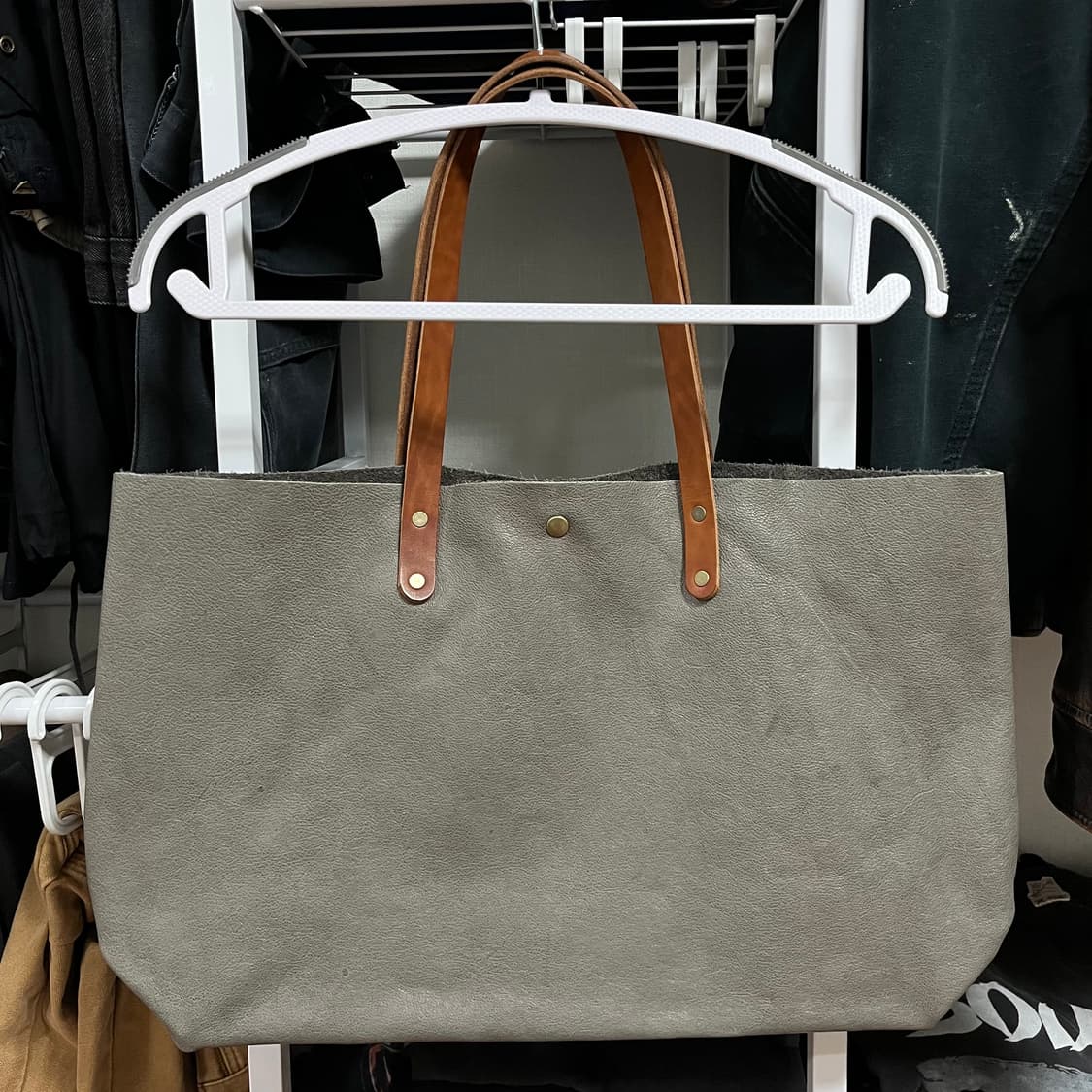 Japanese Leather Handmade Tote Bag 상품이미지1