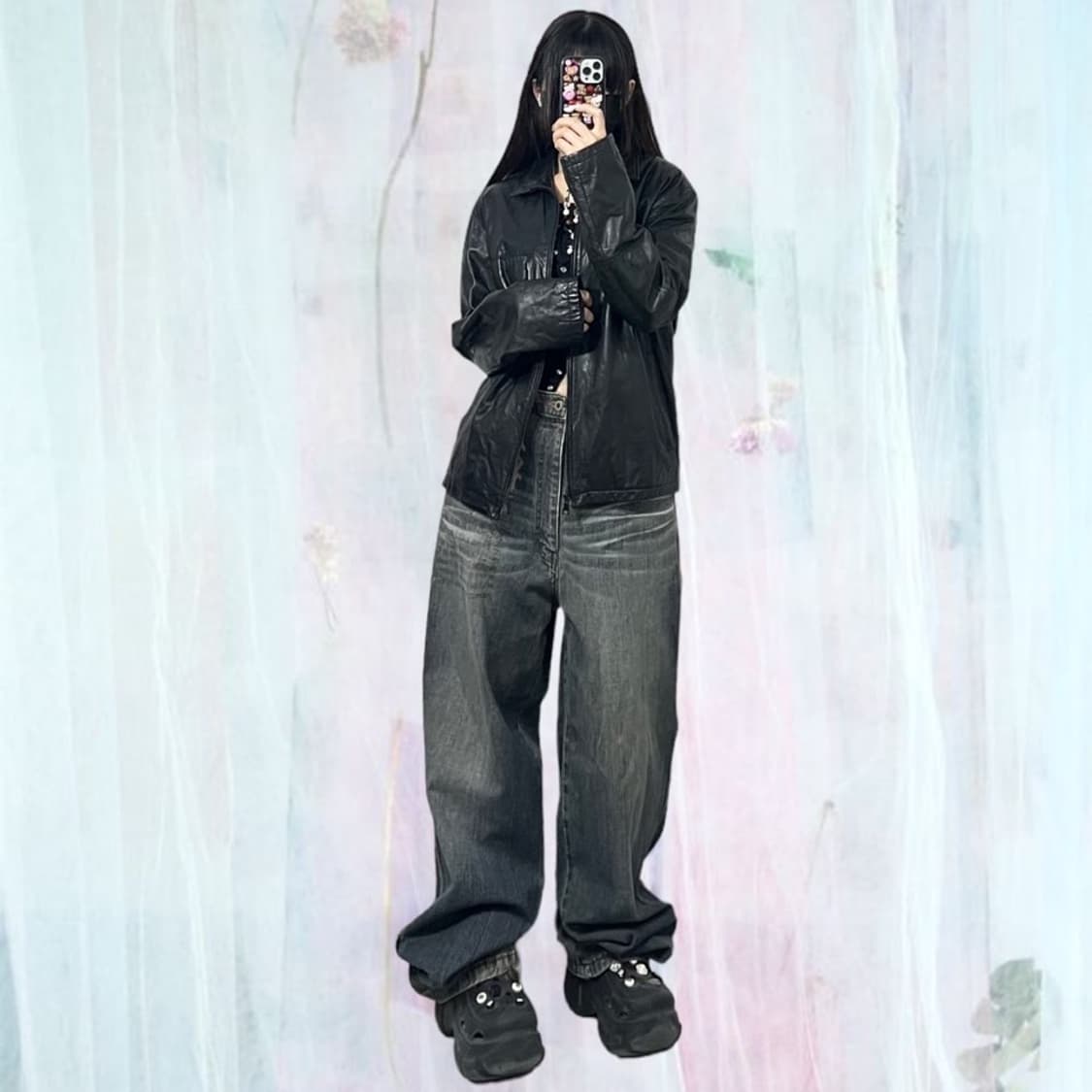 DKNY 리얼레더 집업 자켓 상품이미지1