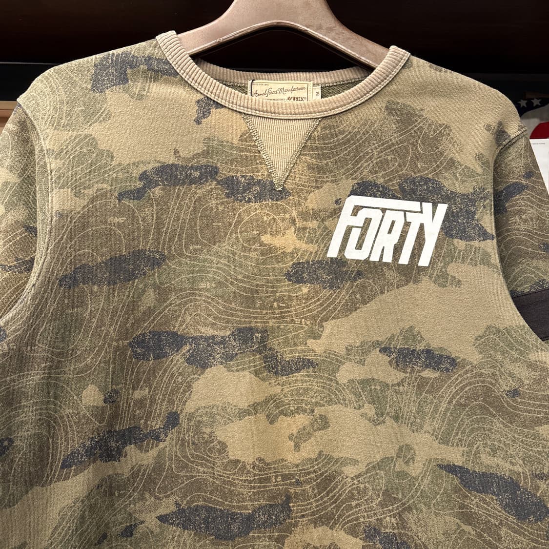 아비렉스 40주년 FORTY 컨투어라인 카모 코튼스웻셔츠 N1239 상품이미지3