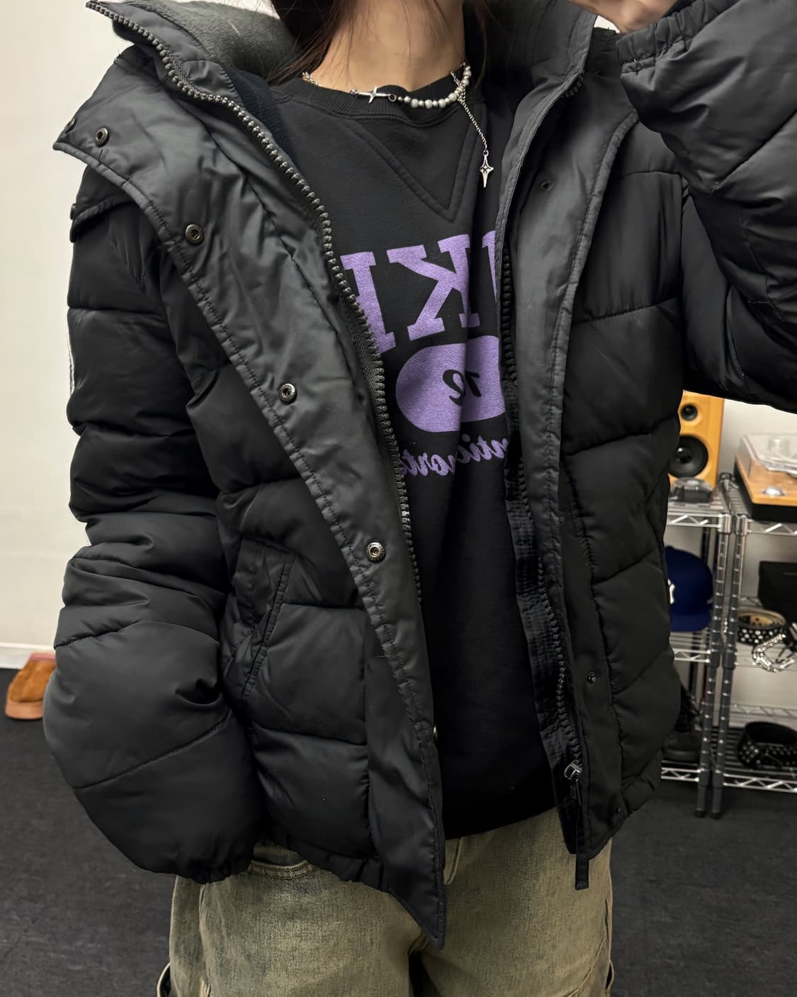 아베크롬비 덕다운 네이비 패딩 상품이미지1