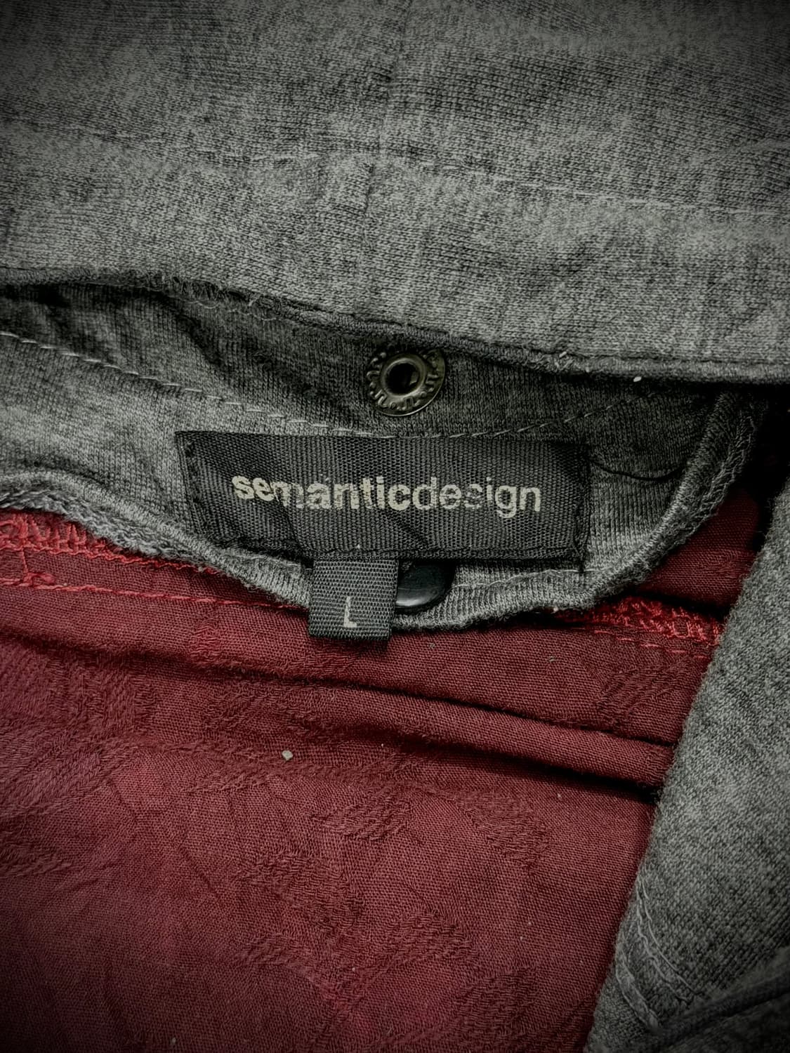 Semantic Design  버건디  2way 후드 셔츠 상품이미지9