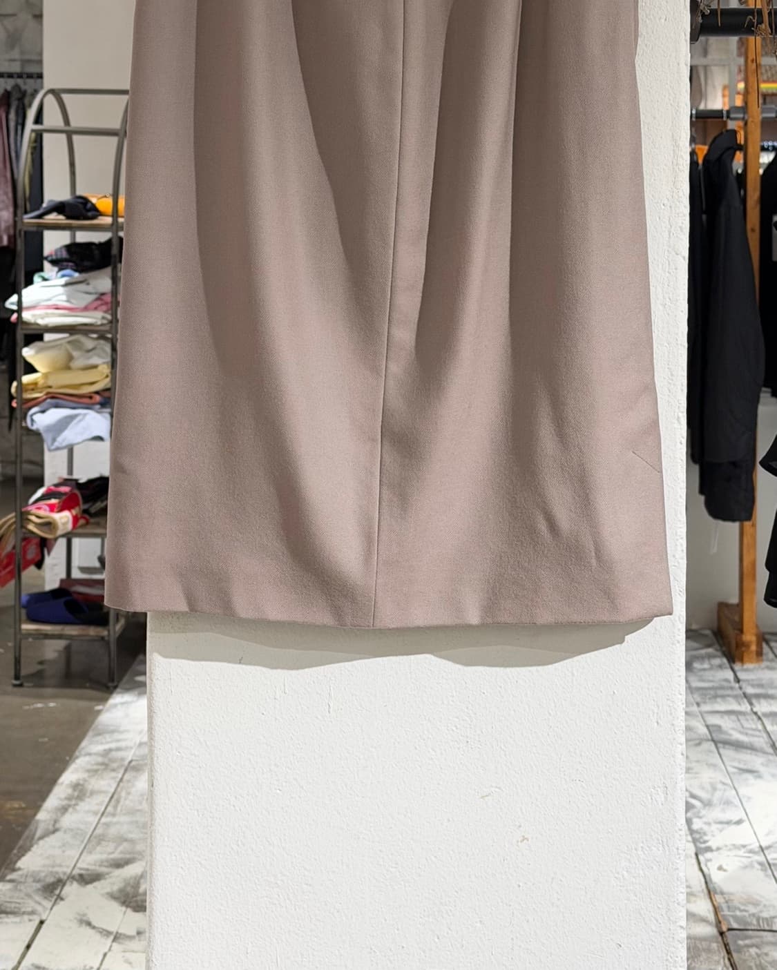 크리스찬 디올 핑크베이지 울 미디 스커트 상품이미지3