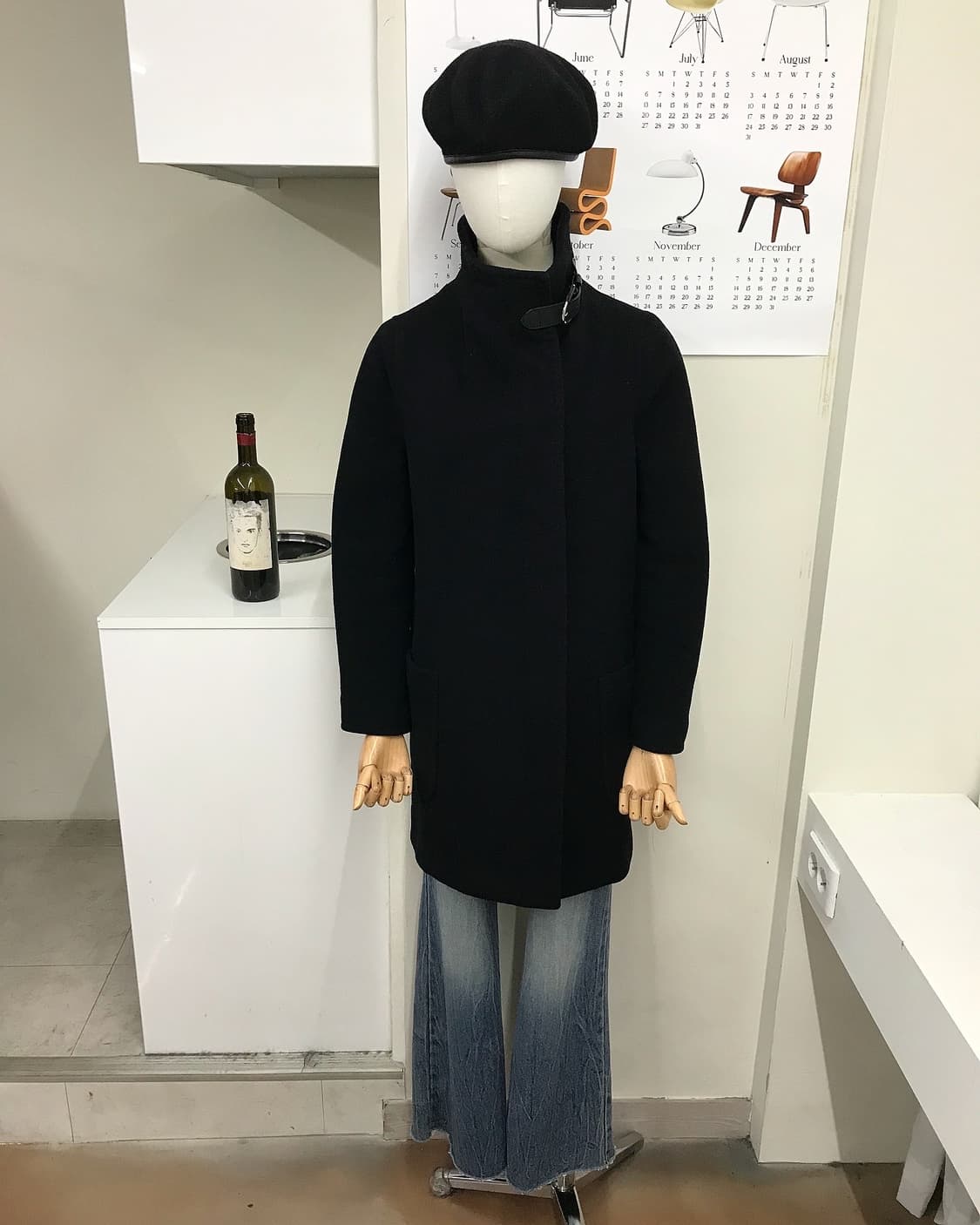 폴로 넥버클 울 코트 상품이미지7