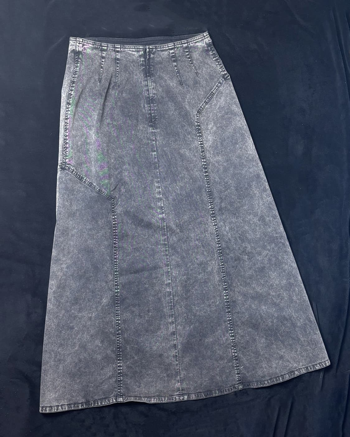 일본빈티지 스톤 데님 롱스커트 상품이미지2