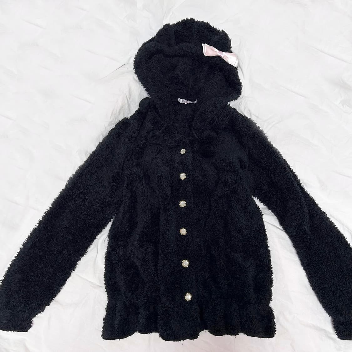 네코미미 블랙 리본 룸웨어 홈웨어 슈가돌 일브 히메갸루 러블리 상품이미지1