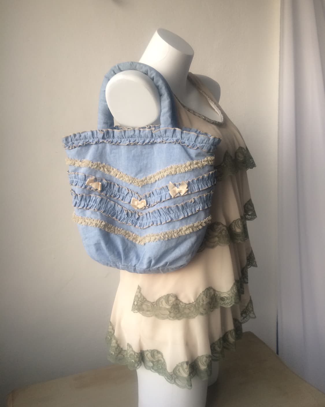 Frill point tote bag 상품이미지6