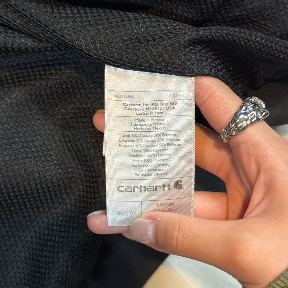 S) 칼하트 레인디펜더 워크웨어 써멀 후드집업 W14 상품이미지9