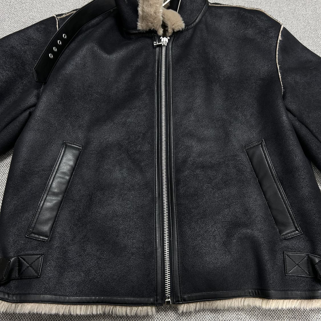 드로우핏 스웨이드 라인 무스탕(L) 상품이미지5