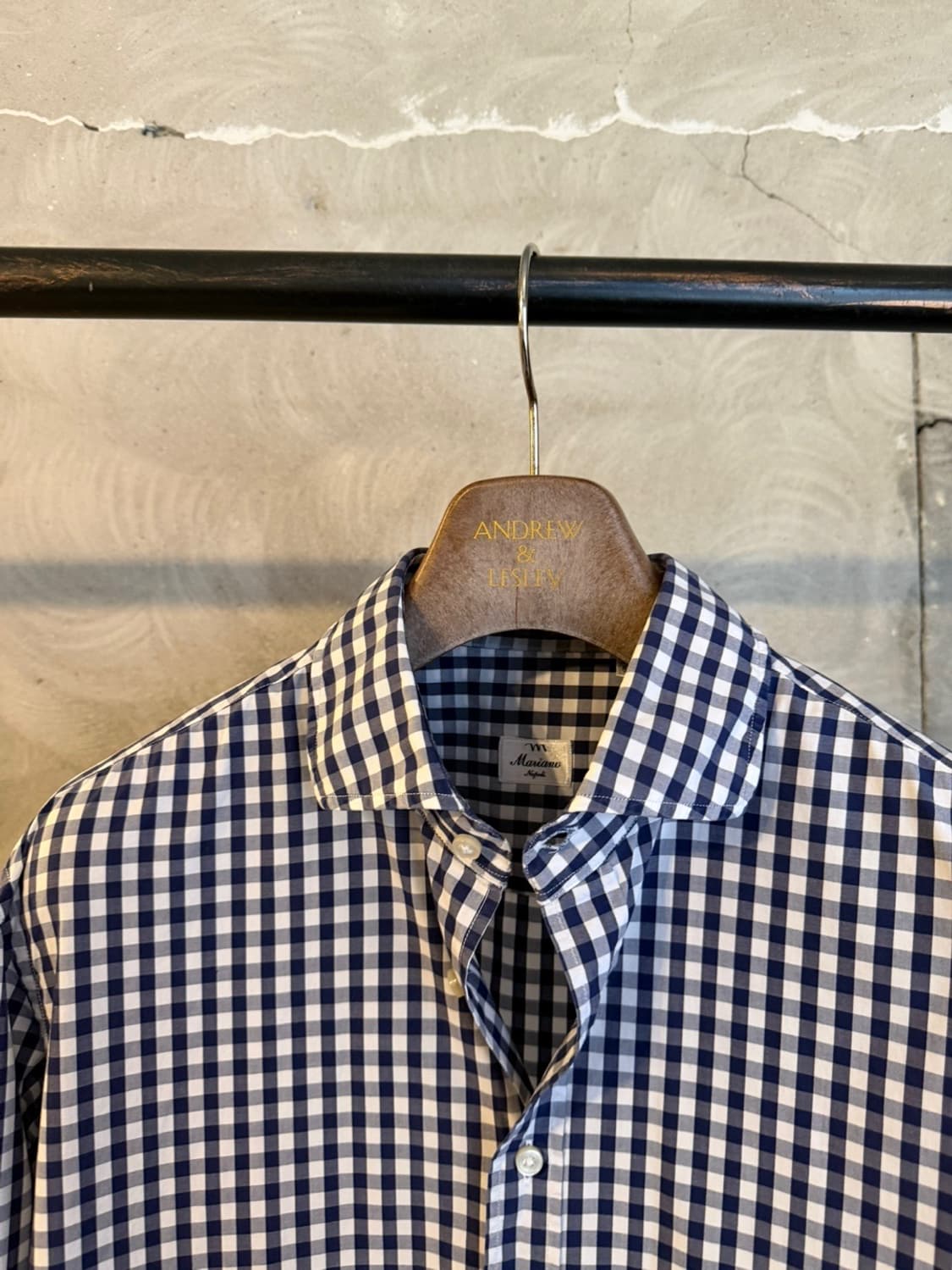 마리아노 깅엄 체크 셔츠 100 상품이미지3